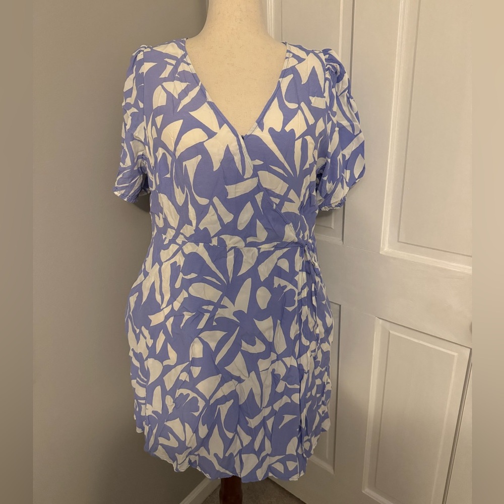 A New Day Lavender and Cream Patterned Mini Dress
